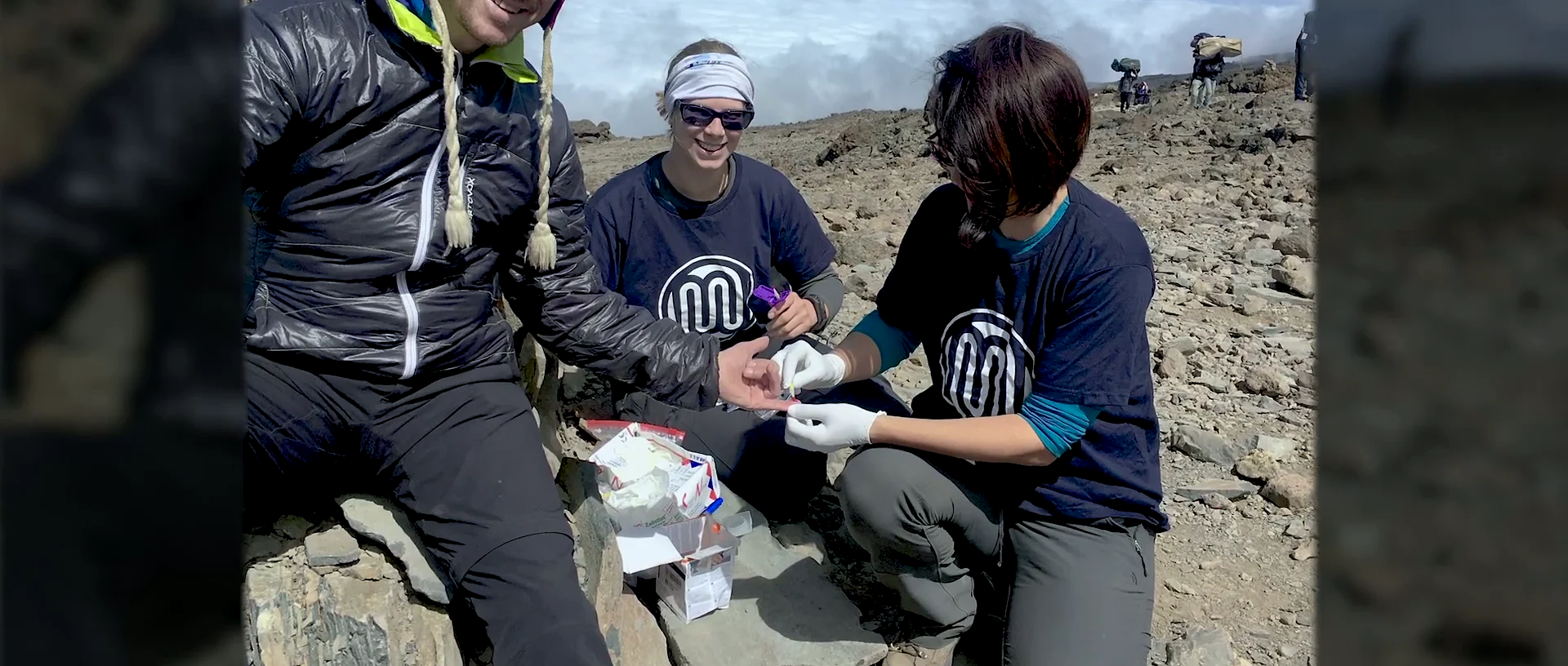 A Mitra microsampling kit being used away from a clinical setting